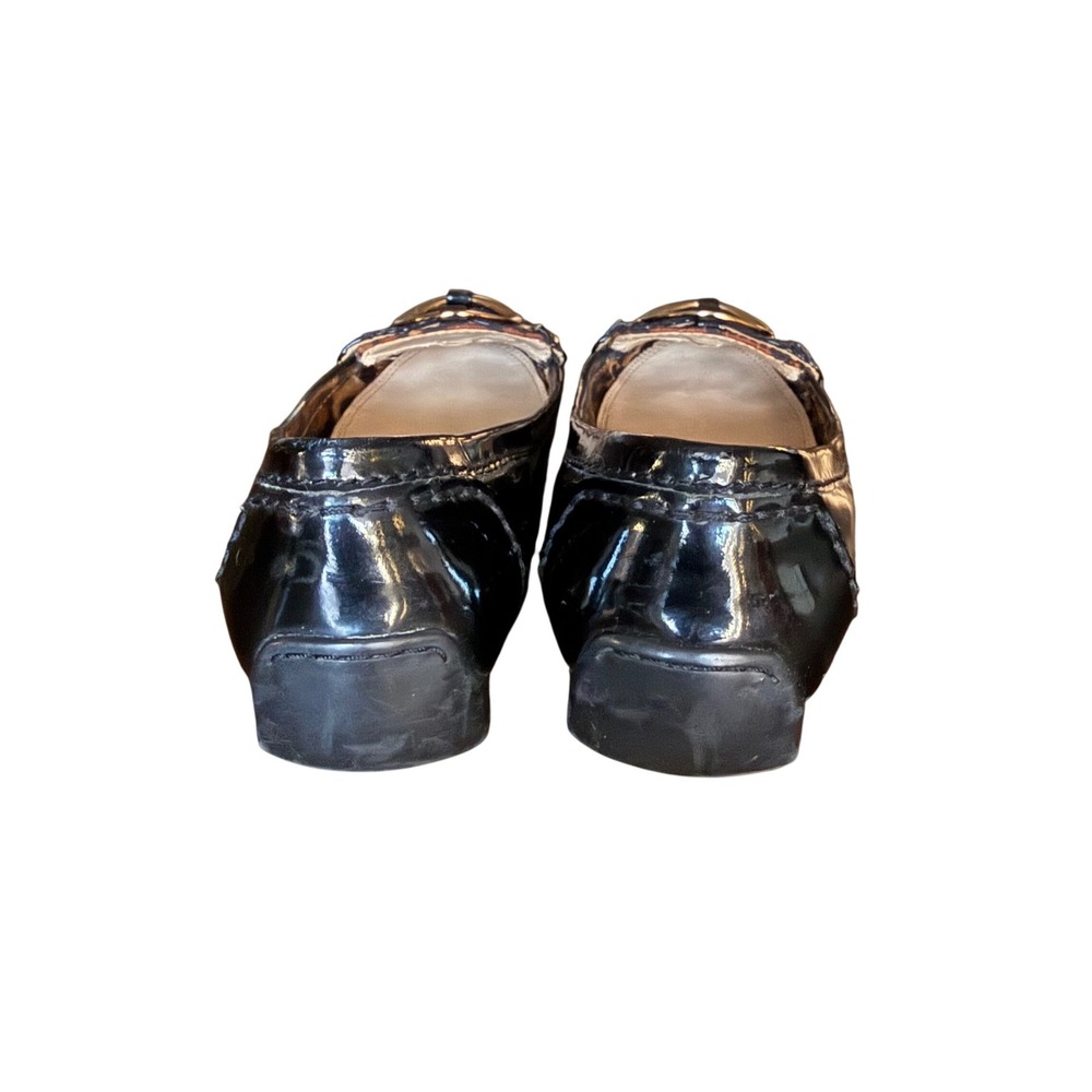 Unisa Black‎ Patent Leather Leopard Trim Buckle Loafers Womens Size 8M - Picture 5 of 6